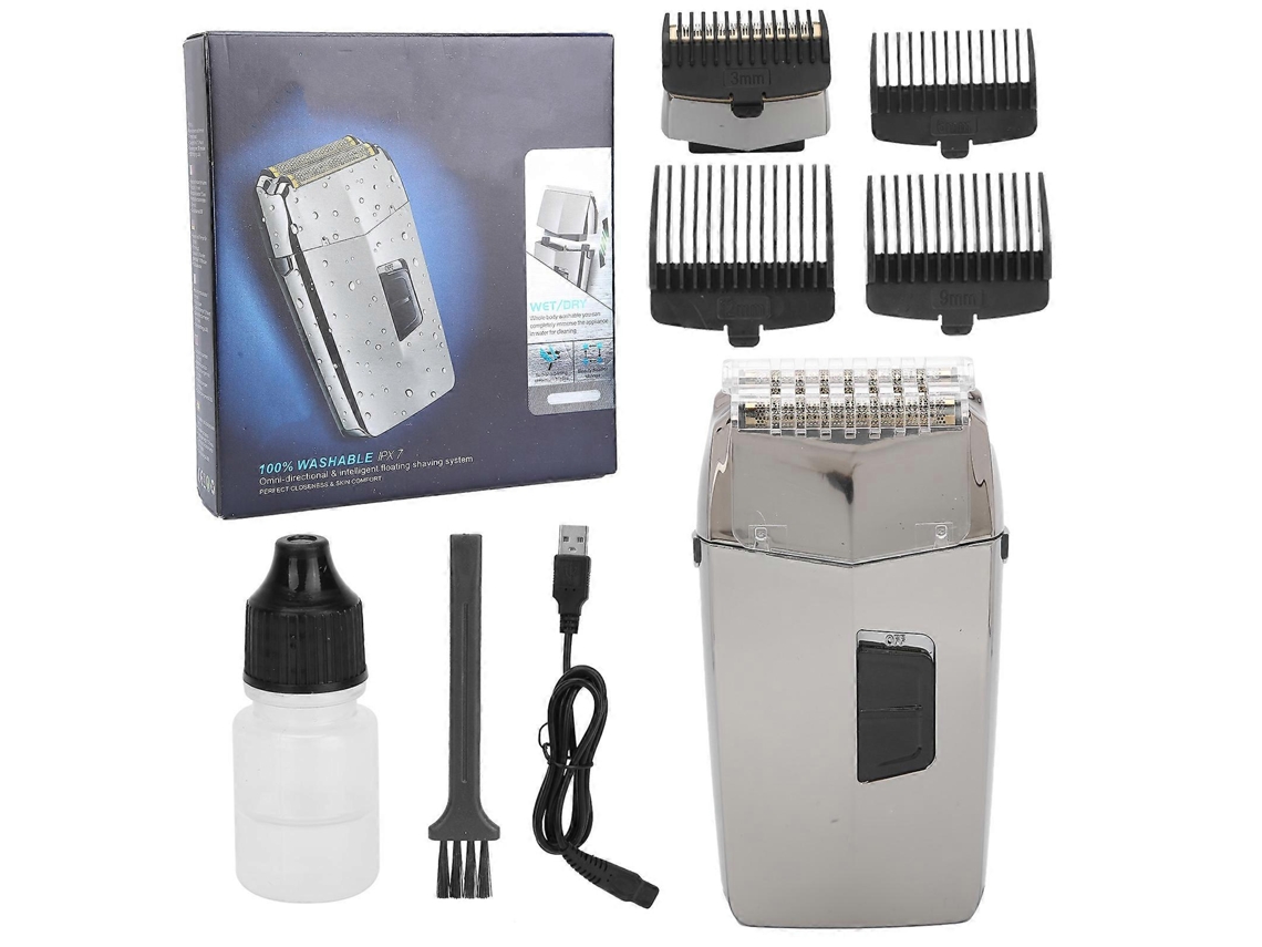 Barbeador Elétrico Multifuncional Usb, Lâmina Alternada Para Barba E Cabelo