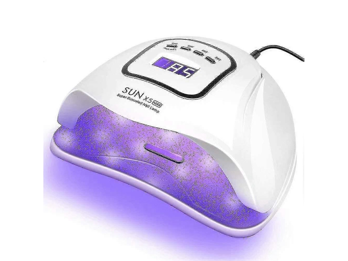 Lâmpada UV para unhas em gel, 150 W, secador de unhas UV com luz LED para esmalte em gel, 4 temporizadores, acessórios profissionais para nail art, cura de unhas em gel dos pés, branca, 1 unidade GOKOCO