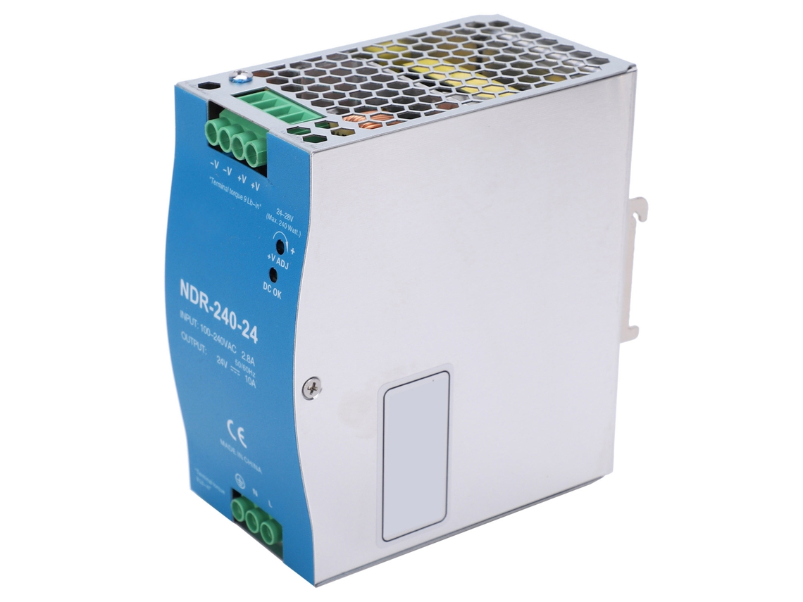 FONTE de Alimentação HKJ, Switching, Dinrail, Ndr24024, para PLC, Sensor, Gabinete Elétrico, 100 240vac