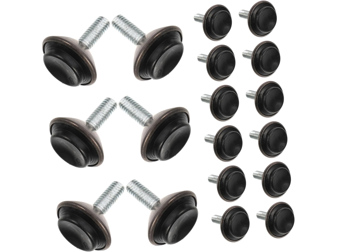 Pés Niveladores Ajustáveis Para Móveis Ipetboom, Com Parafuso Giratório, 20 Peças, Aço Inoxidável Preto, Para Sofás E
