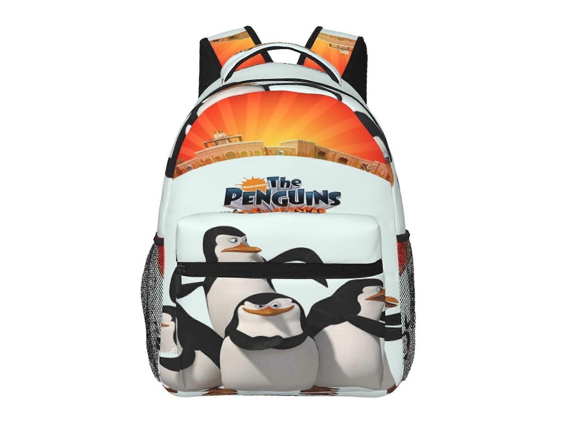 Mochila De Estudante Penguins Of Madagascar T63, Leve, Durável, À Prova Dágua E Com Alça De Ombro Ajustável R63 Olysi Shop