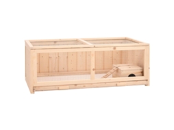 Vidaxl Gaiola Para Hamster 104x52x38 Cm Madeira De Abeto Maciça