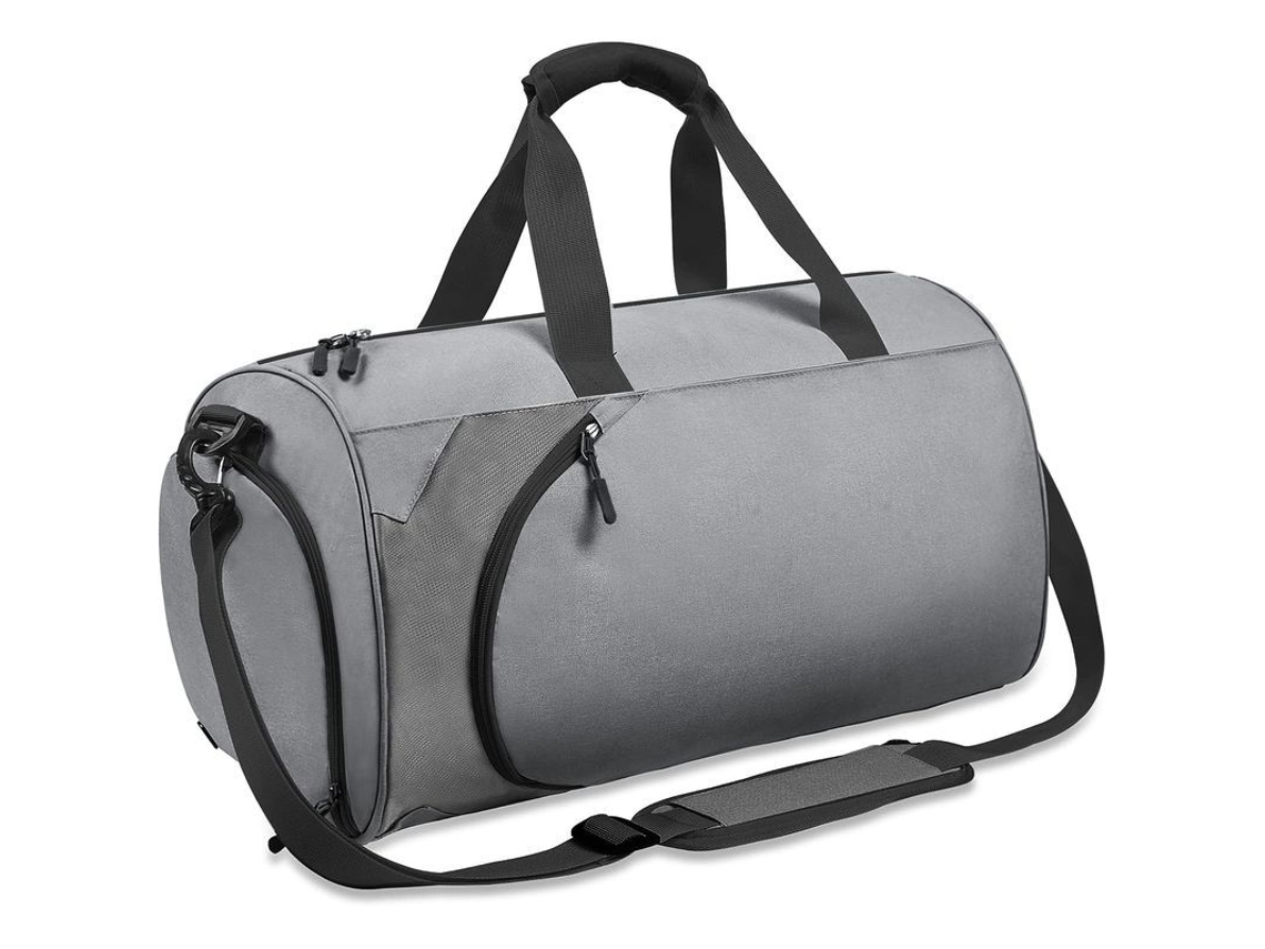 Bolsa De Gimnasio Deportiva Para Mujer Y Hombre, Bolso De Viaje Pequeño Con Compartimento Para Zapatos (gris Oscuro)