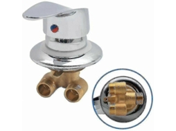 Misturador Para Cabine De Chuveiro Em Latão Com Desviador De Saída Cromado, Conector G12, Compatível Com Misturador De Água Quente Aquaforge