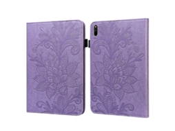 Capa De Couro Com Padrão De Renda Floral Em Relevo Para Tablet Huawei Matepad 11 2021