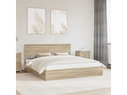 Vidaxl Cama Com Armazenamento Com Gaveta Carvalho Sonoma 180 X 200 Cm