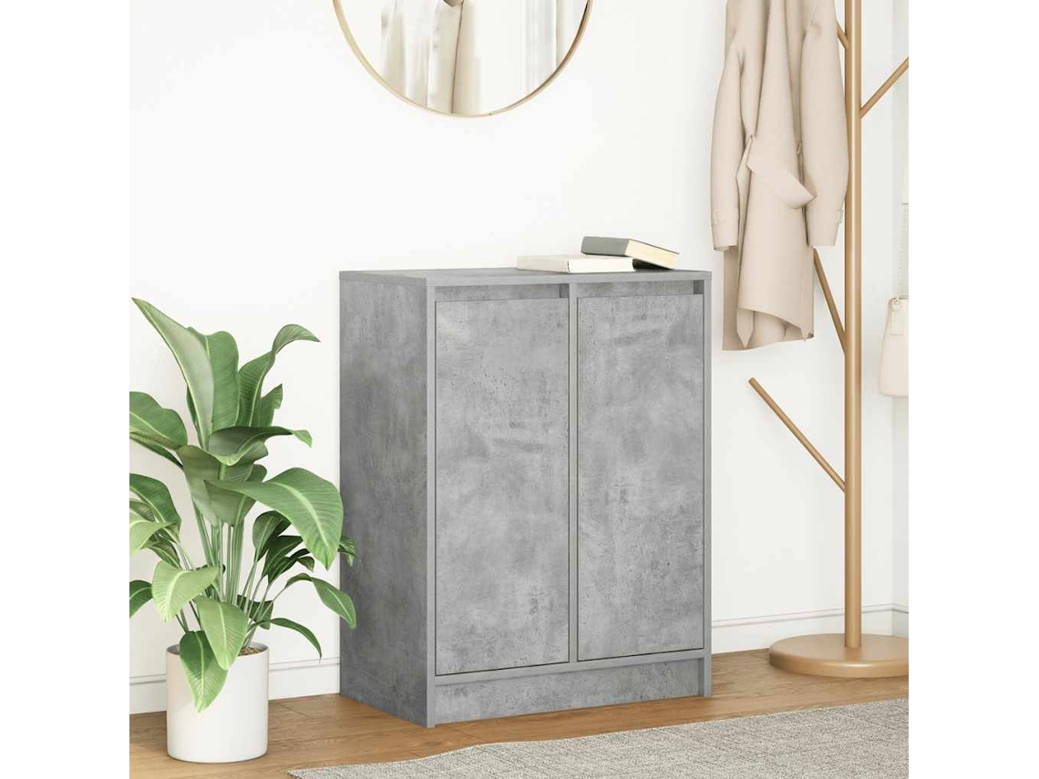 Vidaxl Aparador 57x34x76 Cm Derivados De Madeira Cinza Cimento