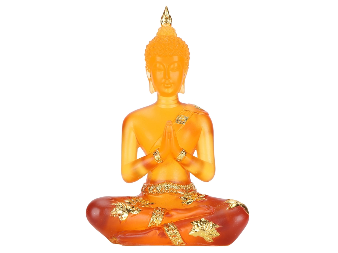 Estátua de Buda Sentado em Resina Decorativa Feng Shui S/MARCA