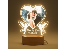 Lâmpada De Noite Personalizada Com Foto Nomes Data - Presente De Dia Dos Namorados Casamento Casal Para O Coração