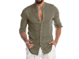 Camisas Masculinas De Botões Com Mangas Longas Casual Praia Verão
