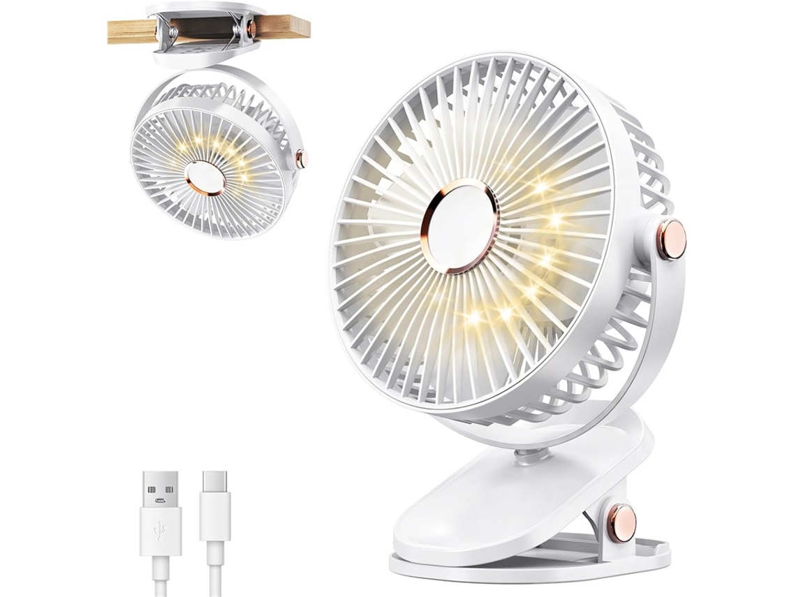 Ventilador Mesa Clipe Bateria Longa 24h P/ Casa/escritório