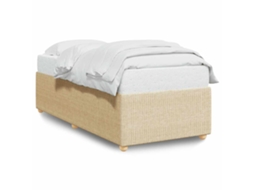 Bed Frame, Bed Frames Vidaxl Creme Tecido (90 X 190 Cm)
