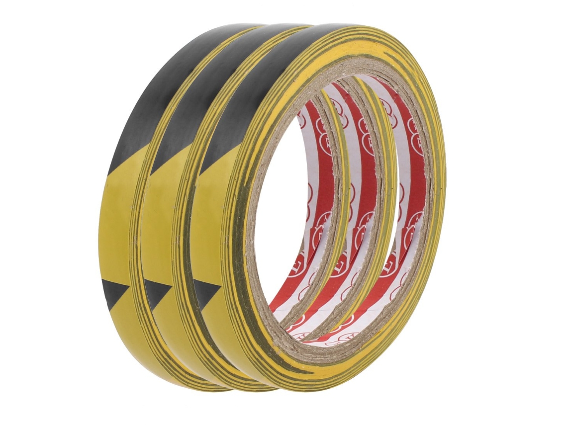 Conjunto de 3 Fitas de Sinalização de Barreira de Solo em PVC 10 Mm X 17 M CHABERLU