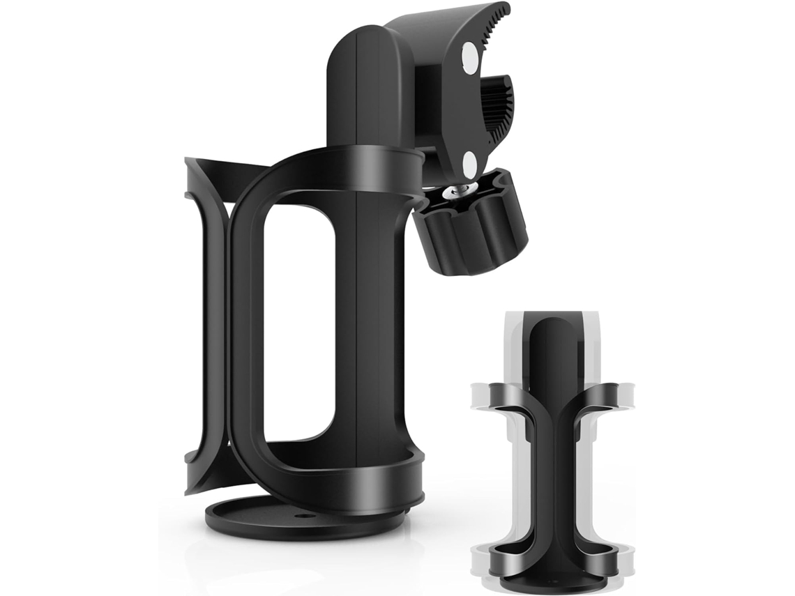 Porta copos Universal para Bicicleta AQUAFORGE, 360 G, Rotação 360°, para Bicicletas, Carrinhos de Bebê, Andadores, Scooters e Cadeiras de Rodas