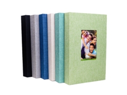 Álbum de Fotos 10x15 Cm, Linho, 300 Bolsos, Comporta Apenas Fotos na Horizontal, Bege BRILVIBERA