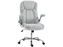 Cadeira de MARCA com encosto ergonômico de veludo branco creme com apoios de braço dobráveis