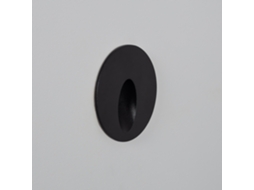 Baliza Exterior Led 3w Encastrável De Parede Circular Alumínio Preto Boiler 4000k Branco Neutro
