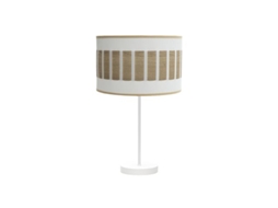 Ivanna Candeeiro de Mesa Alto 1Xe27 Branco/Madeira Luz Branca 62X30X30 Cm FABRILAMP