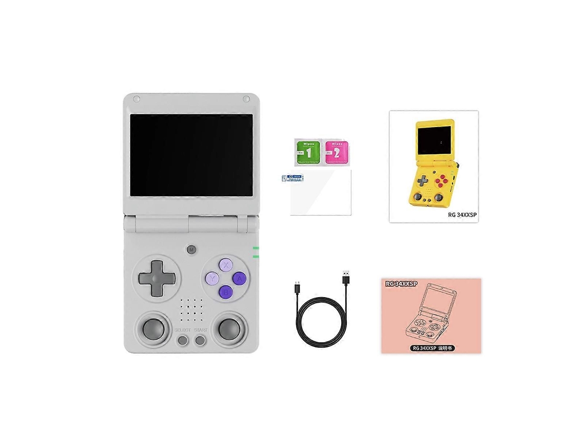 Console De Jogos Portátil Rg34xxsp Flip Com Tela Ips De 3,4 Polegadas, C Nostalgia88