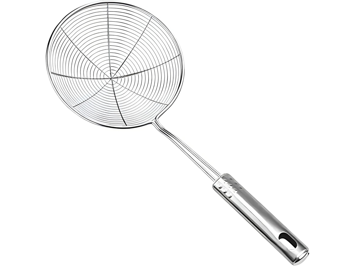 Coador Escavadeira Concha Versátil Em Aço Inoxidável Para Cozinhar E Fritar (15 Cm)