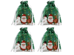 Sacolas De Natal Com Cordão Para Presentes, Ideais Para Embrulhar Doces E Outros Presentes De Natal.