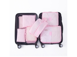 Bolsa BRILVIBERA de Viagem Rosa com Compartimentos e Alças Ajustáveis