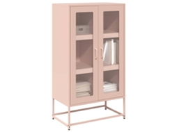 Vidaxl Móvel Alto 68x39x123 Cm Aço Rosa