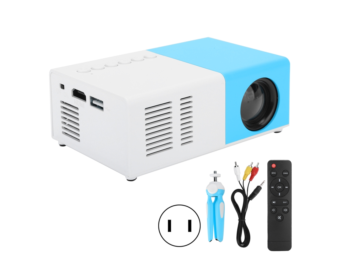 Aetheria projetor Portátil Mini J9 Led Home Theater com Suporte 24 60 Polegadas Us Plug