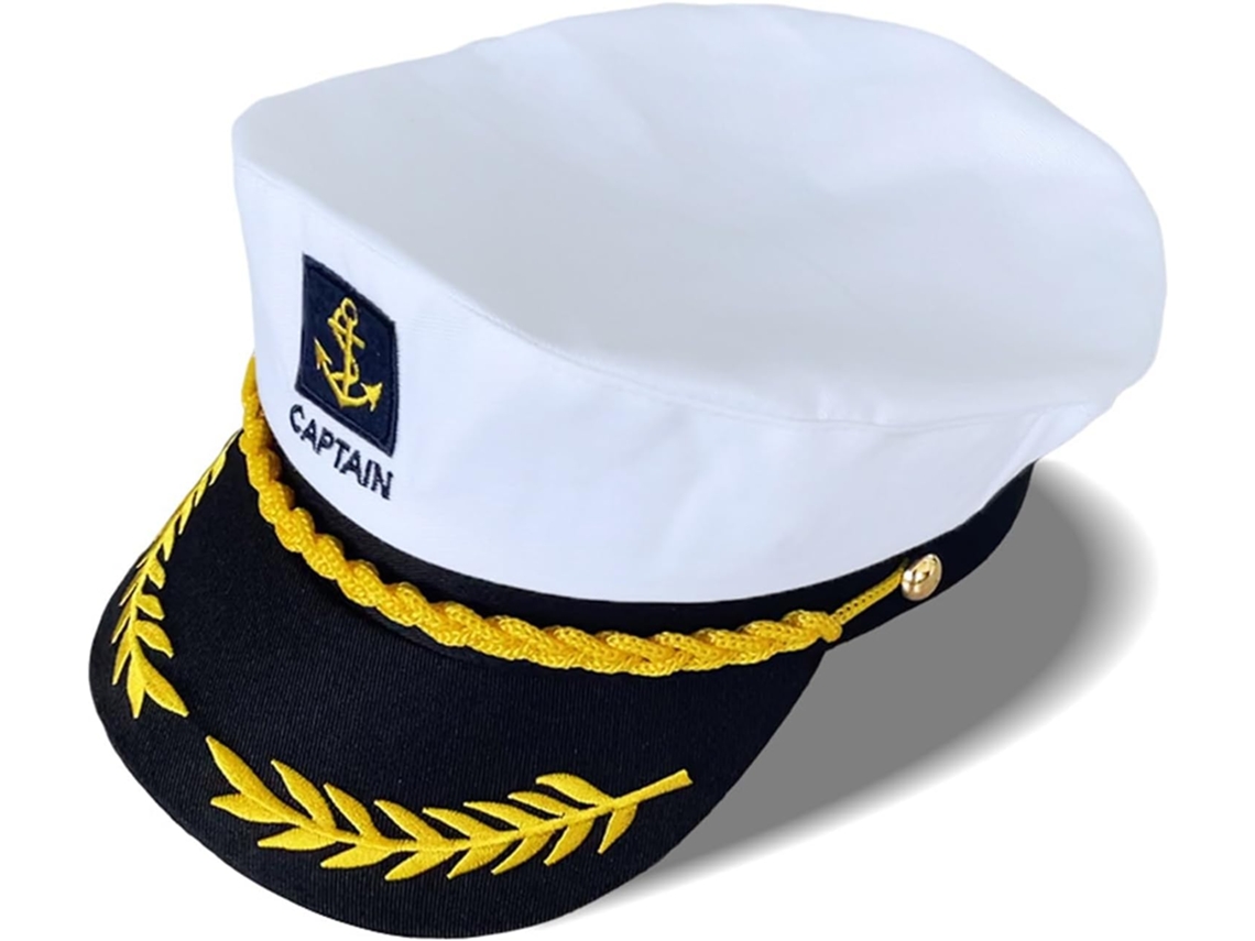 Boné de Capitão de Iate Azul Marinho Ajustável para Homem SFUSHOS