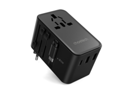 Adaptador Viagem Usb-c Integrado Us Aus Choetech Preto