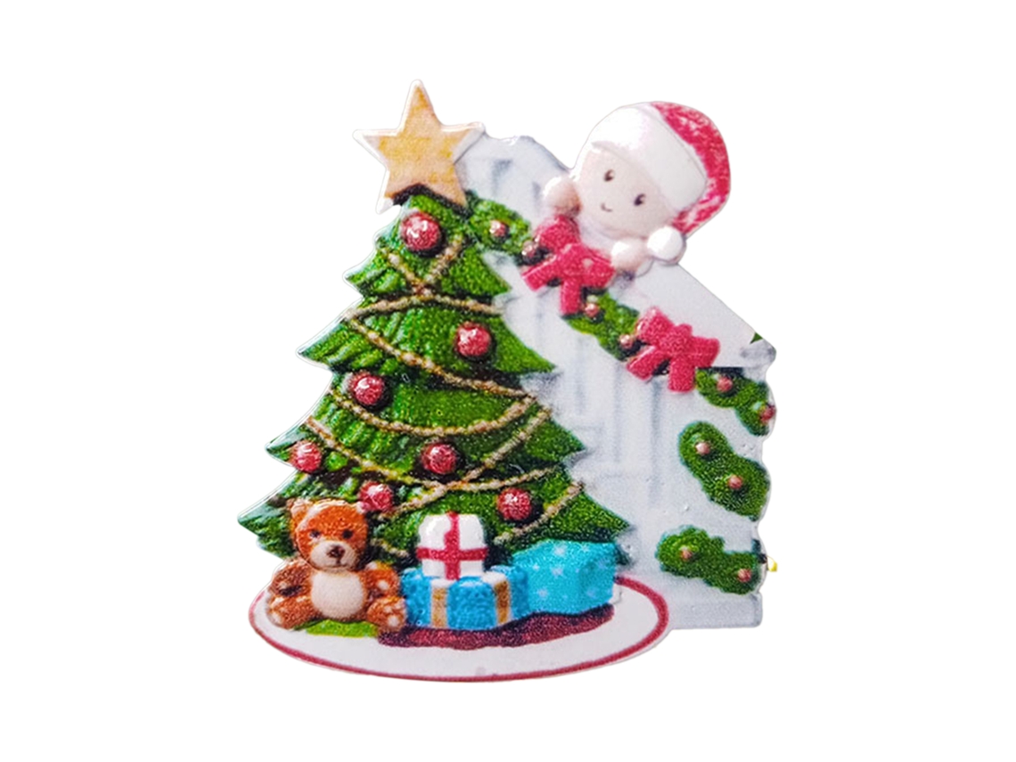 Colar de Pai Natal em Resina LAXISCREED