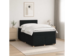 Vidaxl Cama Box Spring Com Colchão Preto 120 X 190 Cm Tecido