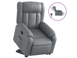 Electric Stand Up Recliner Chair, Electric Stand Up Recliner Chairs Vidaxl Cinzeto Couro Artificial