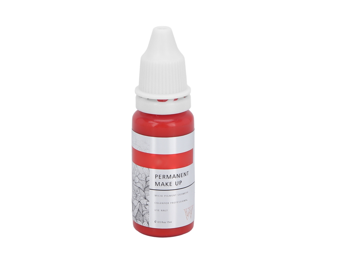 Tinta De Tatuagem Labial Para Prática De Micropigmentação Cor Vermelha Brilhante 15ml