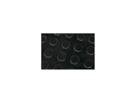 Rolo 10x1mt Piso Borracha 3mm Círculo Preto 122540 Gol