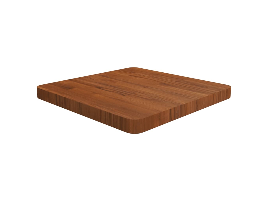 Vidaxl Tampo Mesa Quadrado 50x50x4 Cm Carvalho Tratado Castanho-escuro