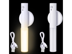2 Unidades de Luminária Noturna com Sensor de Movimento, Magnética, de Parede, com Led, Recarregável Via Usb, Sem Fio, para Escadas BRILVIBERA