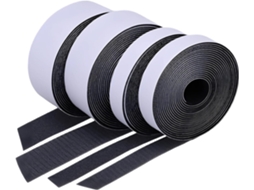 Fita autoadesiva, tiras de nylon resistentes de 2,5 cm, 1 unidade, com adesivo forte no verso, Fita Preta