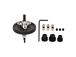 Conjunto de engrenagens diferenciais RC 54T, pinhão de 15T, 17T e 19T para Traxxas Slash, cor prata (substituição).