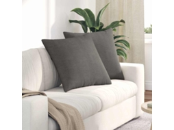 Vidaxl Travesseiros De Sofá 2 Pcs Cinzento-claro 80 X 80 Cm