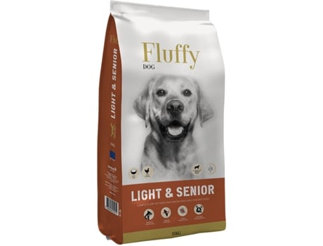Ração Seca para Cão FLUFFY Light and Senior (15 kg)