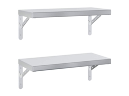 Wall Shelf, Wall Shelves Vidaxl Prateado Aço Inoxidável (50 X 23.5 Cm)