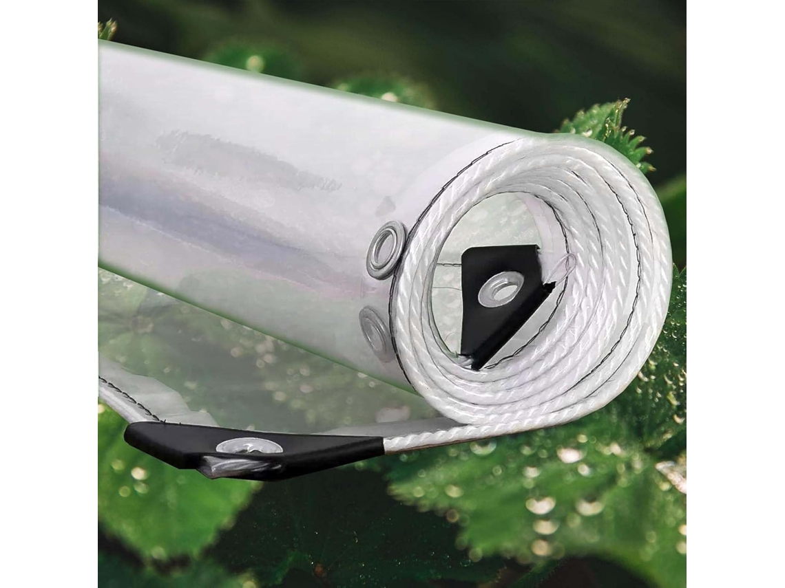 Pvc Transparent Tarpaulin Clear Heavy Duty Waterproof Tarp With Eyelets Rainproof For Patio, Greenhouse