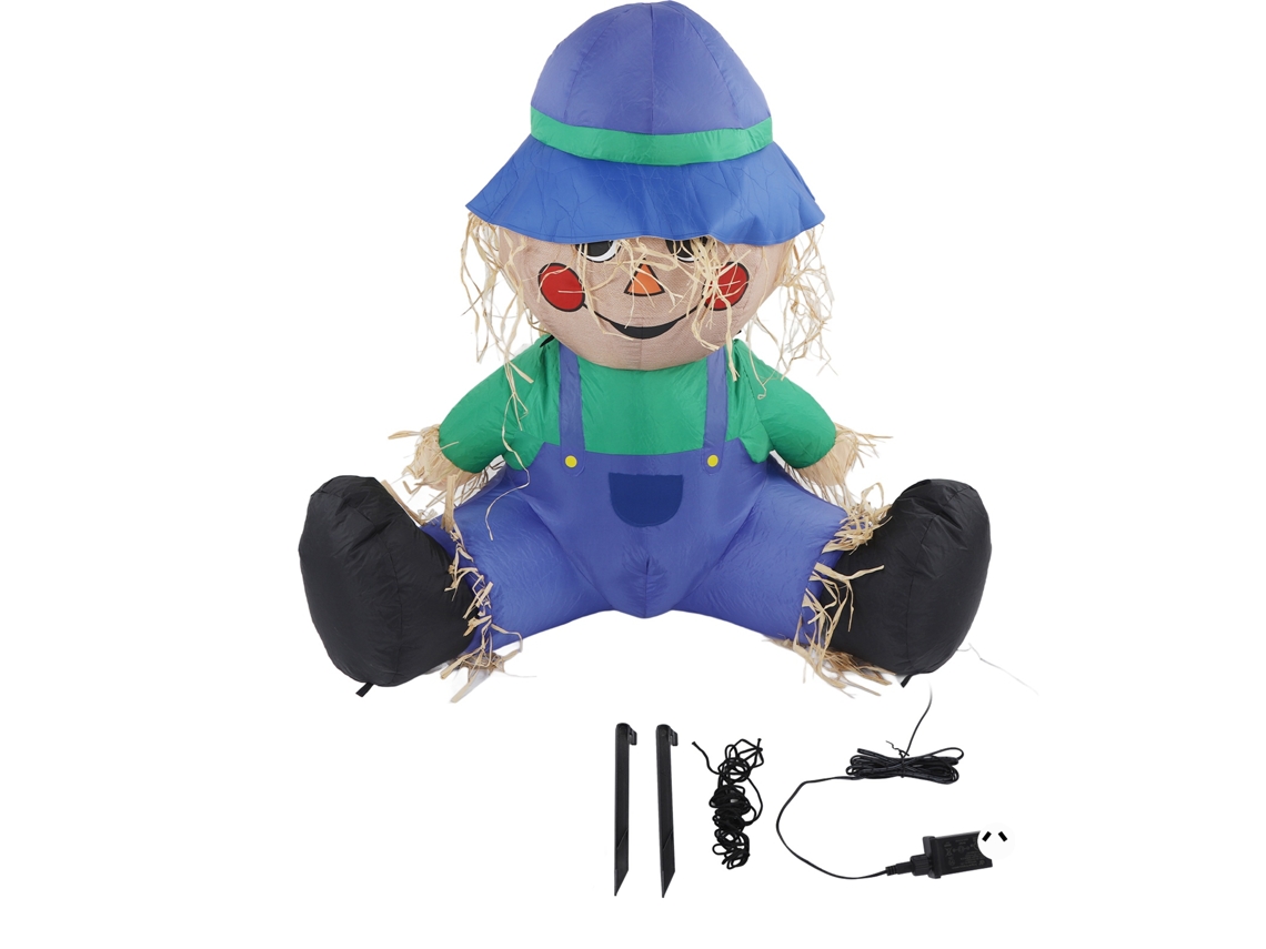 Decoração Inflável Menino com Luz Led À Prova D'água para Ação de Graças Plug Au | S/MARCA