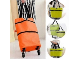 Carrinho de Compras Dobrável com Rodas e Bolsa com Zíper de Dois Estágios. Design Dobrável para Fácil Armazenamento e Transporte. GOKOCO