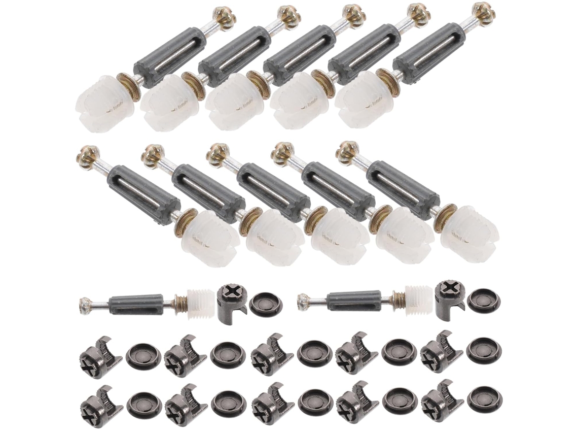 Secfou Conjunto De 100-conectores Para Móveis, Kit De Montagem Com Roda Excêntrica Dupla Função, Cavilhas Para Fixação