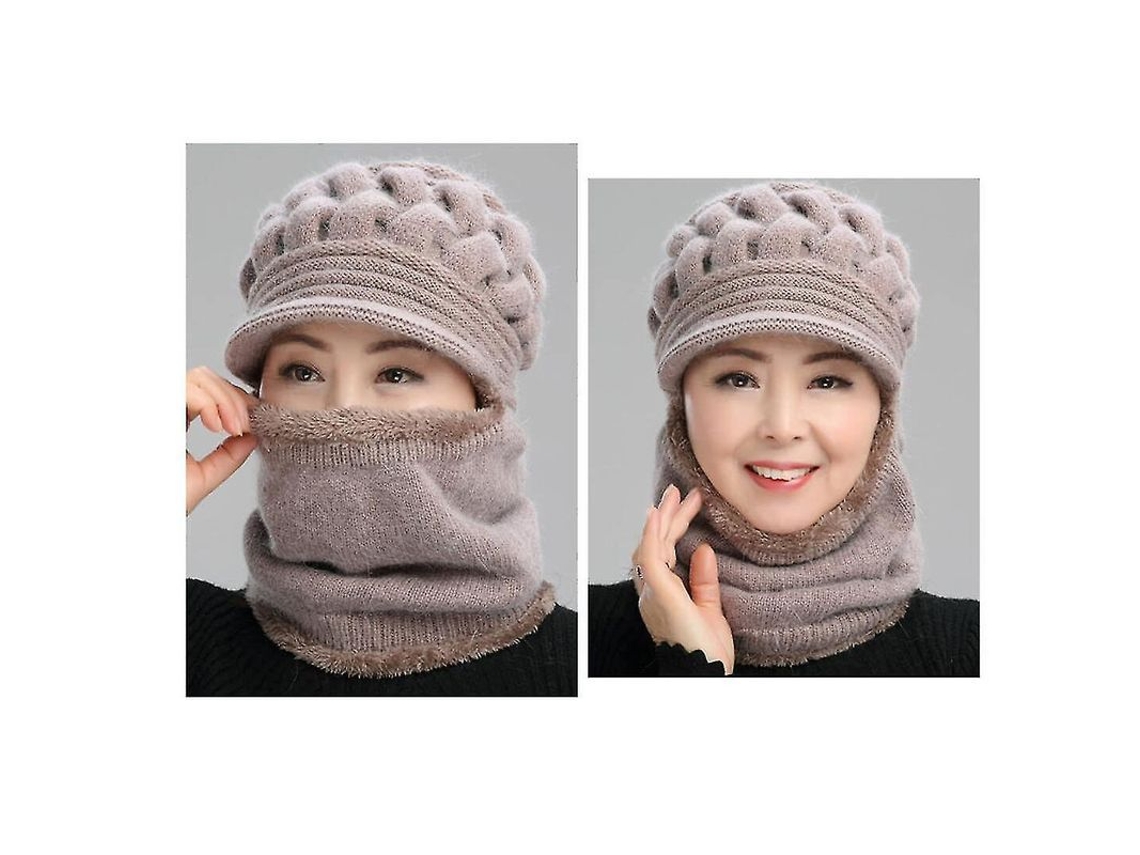 2026 gorro e Bufanda de Inverno para Mulher Tecido Suave com Forro Polar Quente Adequado para Atividades Ao Ar Livre