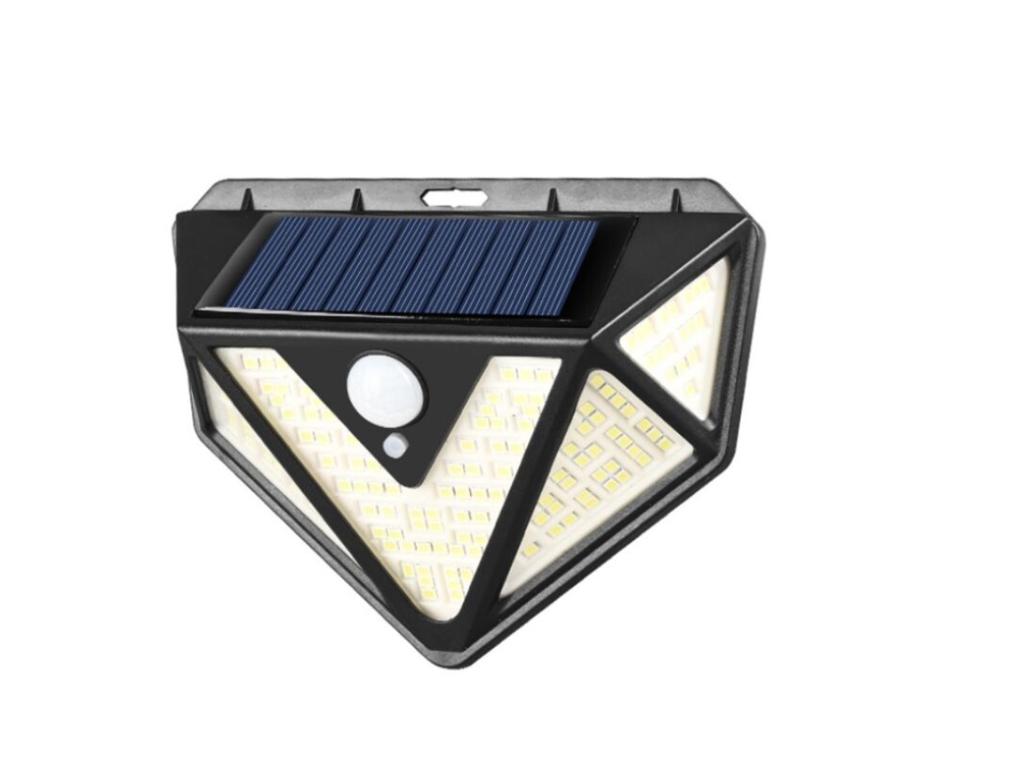 Luminária solar externa Brilvibera, versão atualizada com sensor de movimento solar (1 unidade)