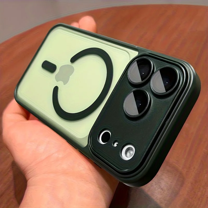 (iphone 13 Mini Verde) Protetor De Lente Magnético, Compatível Com Carregador Sem Fio Magsafe.