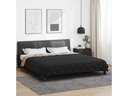Vidaxl Duvet De Ano Inteiro Preto E Taupe 200 X 200 Cm Microfibra